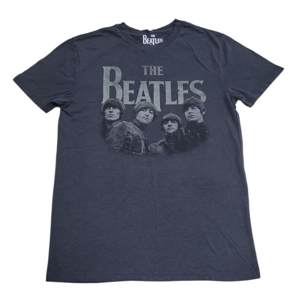Licensed Men's Relaxed Fit Soft Graphic Band Short Sleeve Tee - The Beatles